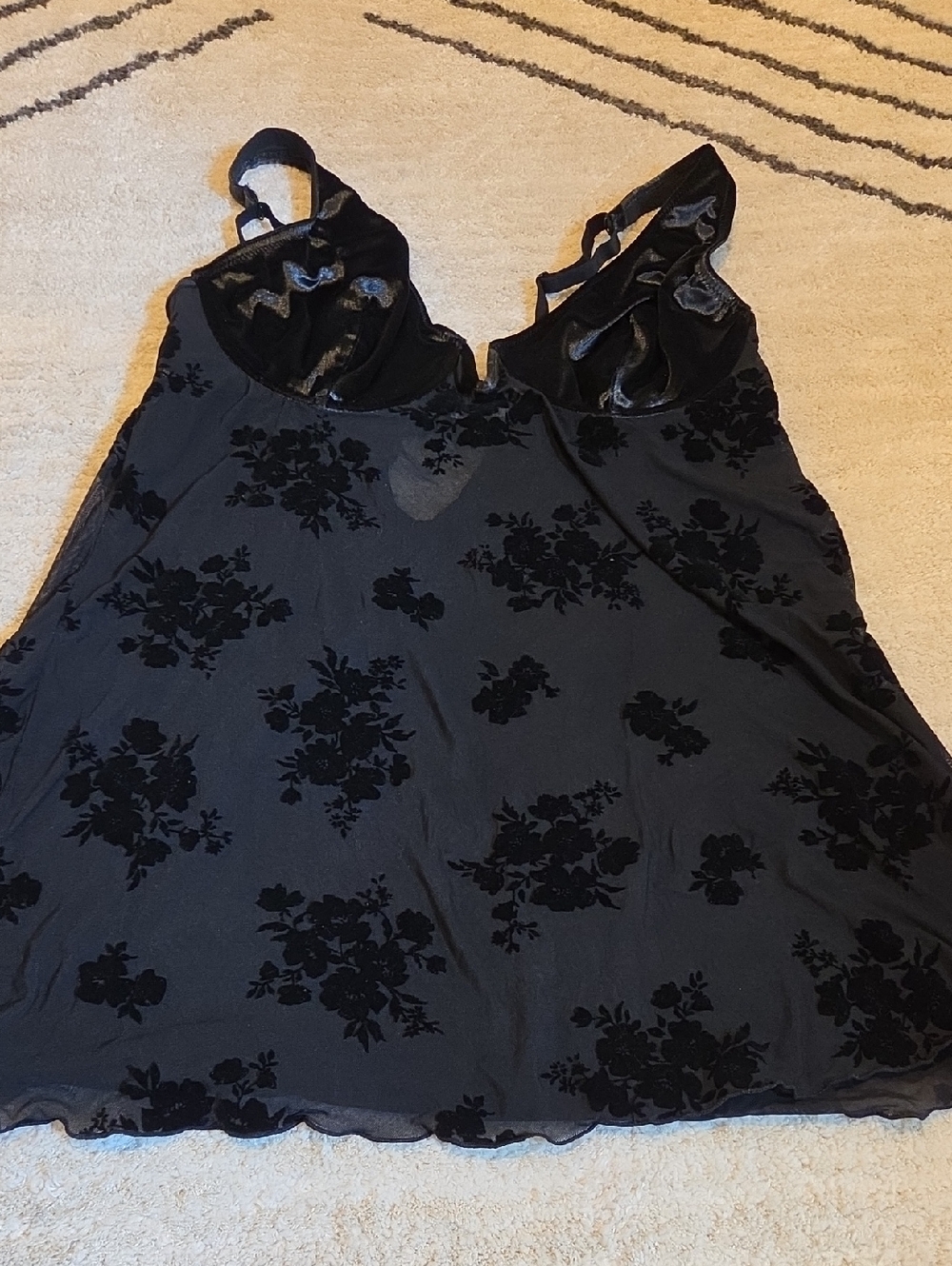 Auden Black Sheer Mesh Lined Bralette